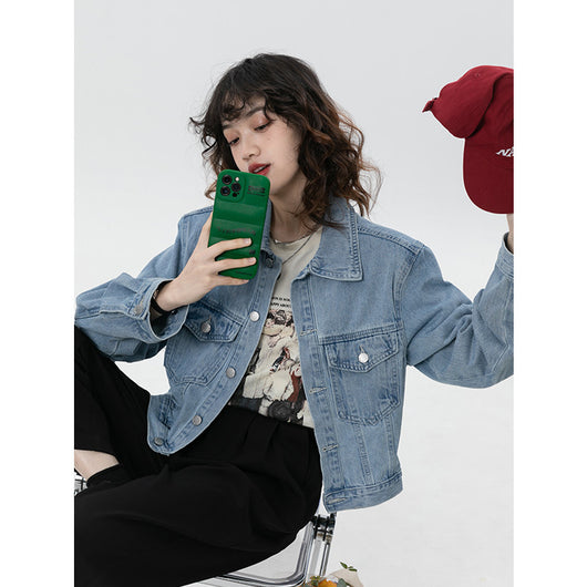 Chaqueta Denim Suelta Casual Trendy para Mujer - Image 13