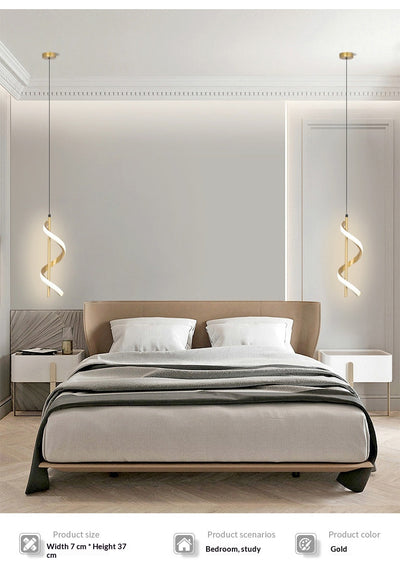 Lámpara Espiral Moderna para Comedor y Dormitorio - Image 12