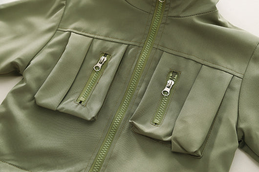 Chaqueta de Trabajo Infantil con Forro Polar y Costuras Reforzadas - Image 13