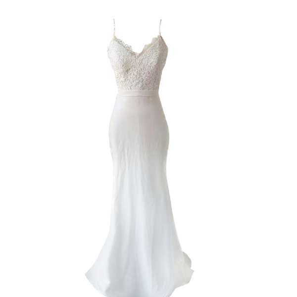 Vestido Largo Ajustado con Tirantes de Encaje para Mujer - Image 6