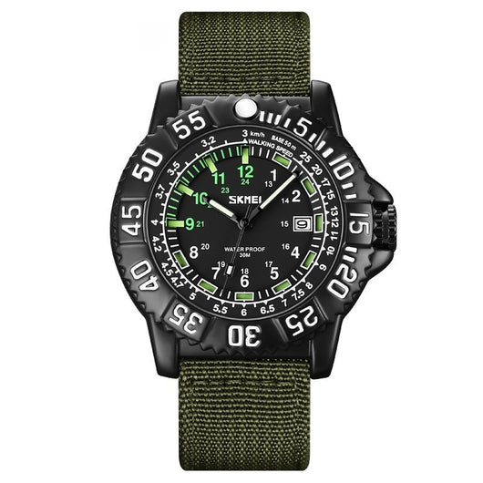 Reloj de Cuarzo Luminoso para Hombre con Calendario y Correa de Nylon - Image 3