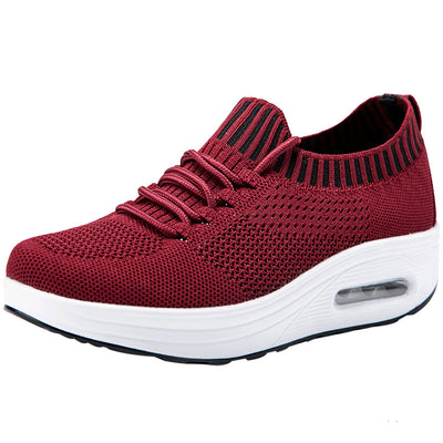 Zapatillas Deportivas Miyaka Air Cushion con Suela Gruesa - Calzado Tejido Volador para Mujer - Image 4