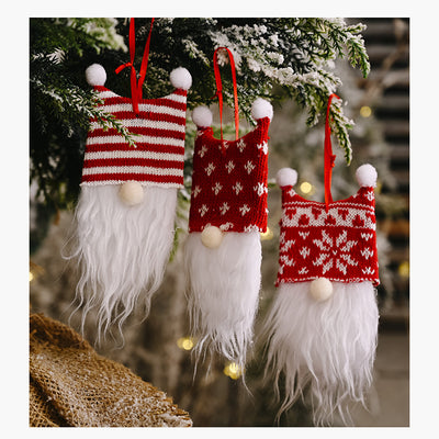 Adorno Navideño Gorro Doble Bola con Base de Madera - Decoración Festiva Elegante - Image 11