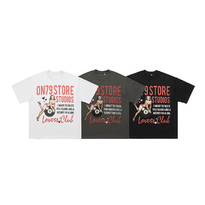 Camiseta Suelta de Manga Corta Estilo Americano para Hombre - Image 10