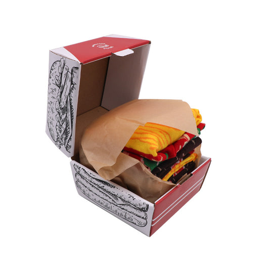 Calcetines Divertidos Hamburguesa Navideña - Regalo Perfecto para Fiestas - Image 6