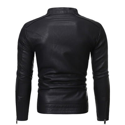 Chaqueta de Cuero para Motociclista Estilo Europeo y Americano - Image 2