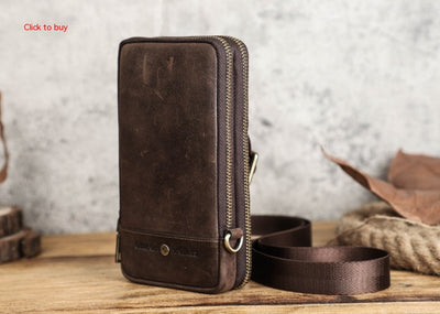 Bolsa Bandolera de Cuero Vintage para Hombre - Estilo Retro Casual - Image 11