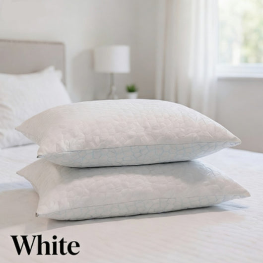 Almohada de Espuma Viscoelástica con Textura Refrescante y Patrón de Piedra Azul - Image 8