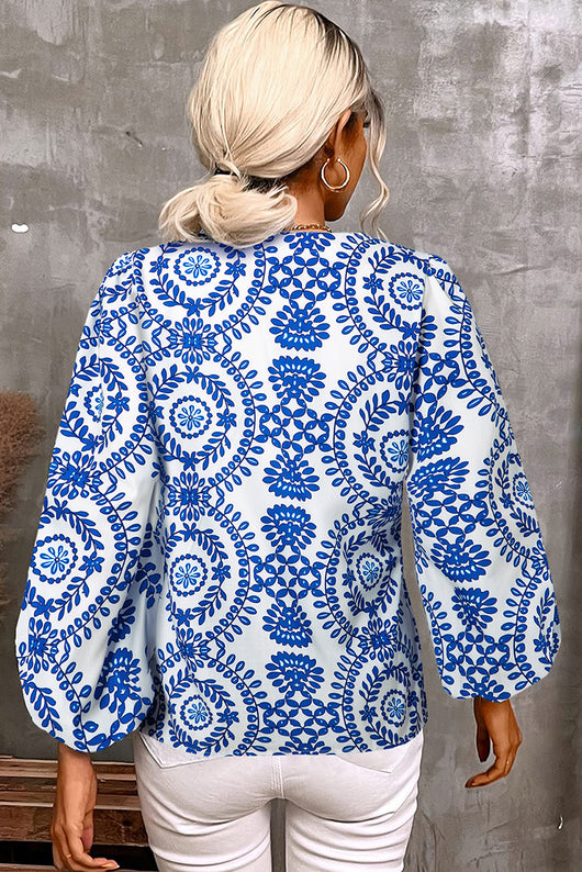 Camisa Estampada Ajustada de Manga Larga para Mujer - Diseño Europeo Versátil - Image 8