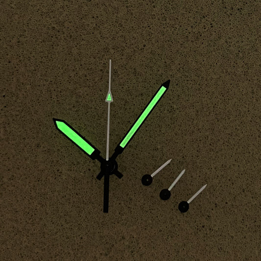 Agujas Luminiscentes VK63 para Reloj - Negro, Blanco y Verde - Image 2
