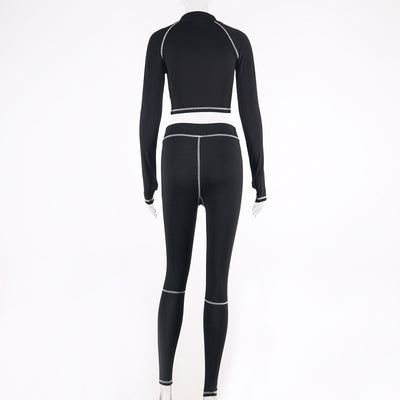 Conjunto de Yoga y Fitness de Manga Larga con Estilo - Image 35