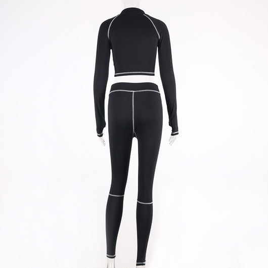 Conjunto de Yoga y Fitness de Manga Larga con Estilo - Image 35