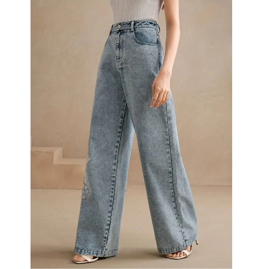 Pantalones Vaqueros Stretch Bordados para Talla Grande - Image 2