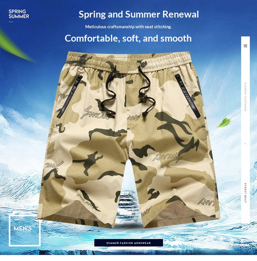 Pantalones Cortos Cargo Holgados Multi-Bolsillo en Algodón Puro para Hombre - Image 18