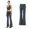 Jeans Slim Fit Retro con Bordado de Mariposas para Mujer