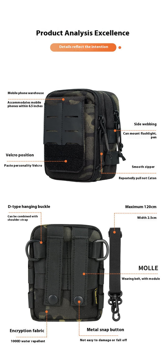 Bolsa Táctica Multifunción para Cintura - Kit Completo de Equipo Outdoor Camuflaje - Image 14