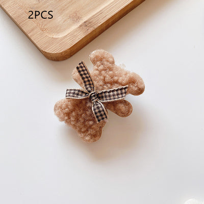 Clip Decorativo de Osito Peluche Color Café con Leche - Otoño e Invierno - Image 10