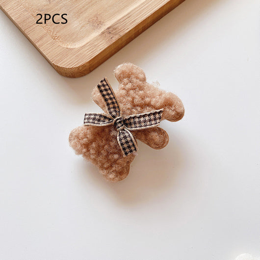 Clip Decorativo de Osito Peluche Color Café con Leche - Otoño e Invierno - Image 10