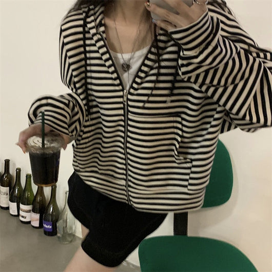 Sudadera Holgada a Rayas con Estilo Relajado - Image 22