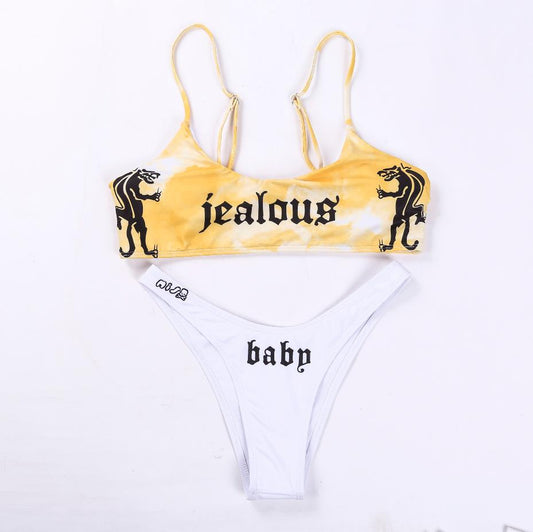 Bikini Tie Dye Multicolor con Diseño Asimétrico para Mujer - Image 2
