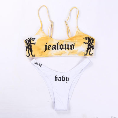 Bikini Tie Dye Multicolor con Diseño Asimétrico para Mujer - Image 2