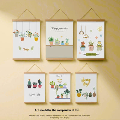 Cuadro Decorativo Plantas Verdes Diseño Infantil en Madera Maciza - Image 16