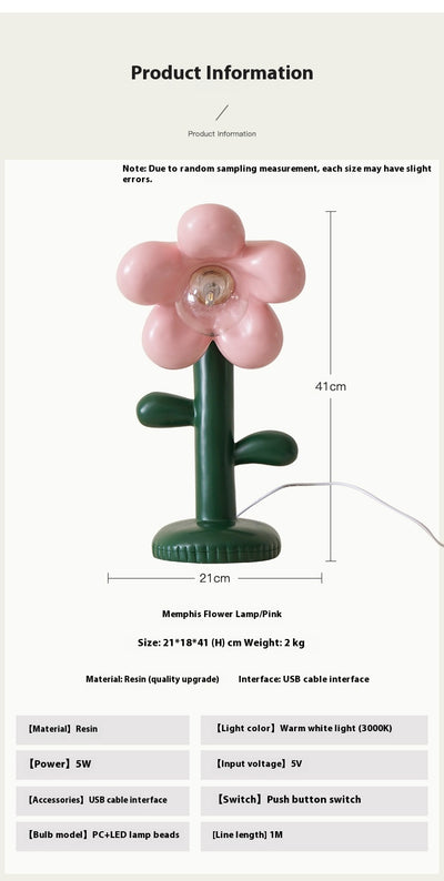 Lámpara de Mesa Floral Personalizada con Diseño Moderno - Image 7