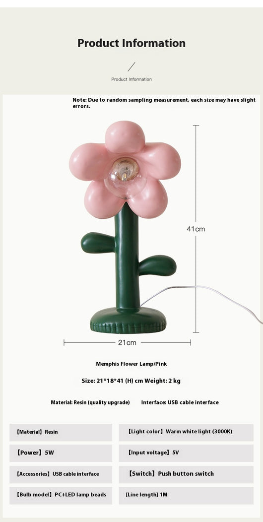 Lámpara de Mesa Floral Personalizada con Diseño Moderno - Image 7