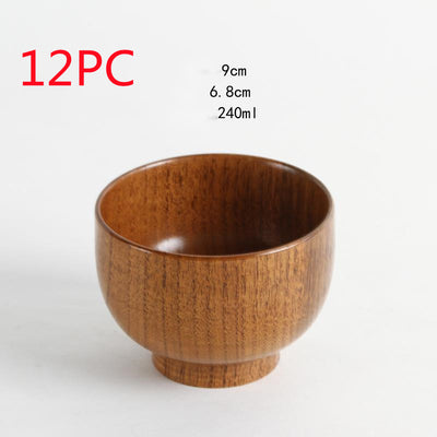Cuenco de Madera de Azufaifa Estilo Japonés Natural - Image 27