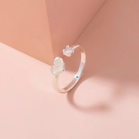 Anillo Ajustable Corazón Abierto Luminiscente - Image 3