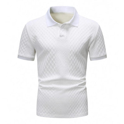 Polo Casual de Manga Corta con Textura Jacquard para Hombre - Image 4