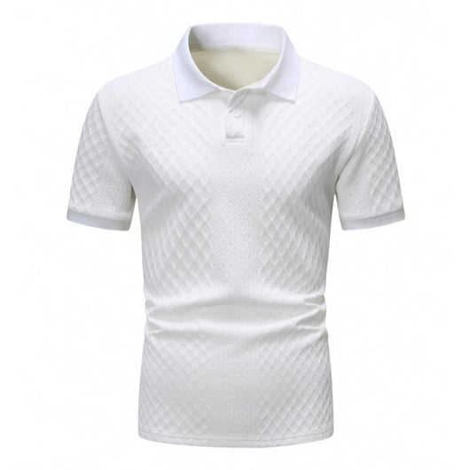 Polo Casual de Manga Corta con Textura Jacquard para Hombre - Image 4