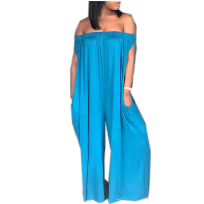 Jumpsuit Holgado de Un Hombro Talla Grande sin Mangas - Image 6