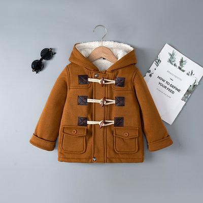 Abrigo con Capucha Forrado en Polar para Niños