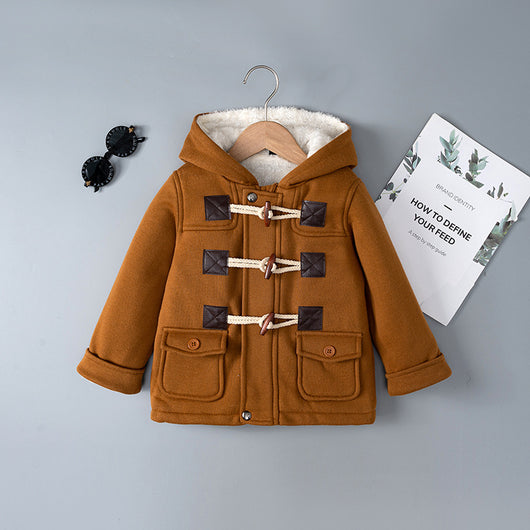 Abrigo con Capucha Forrado en Polar para Niños