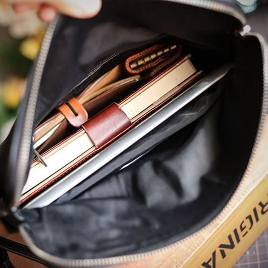 Bolsa de Cuero para Hombre Bandolera Un Hombro Piel Vacuna Suave - Image 6