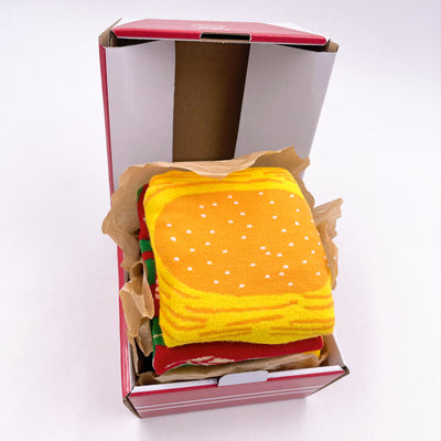 Calcetines Navideños con Forma de Hamburguesa - Algodón para Mujer - Image 2