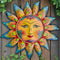 Decoración de Pared Sol de Hierro - Adorno Metálico para Jardín e Interiores