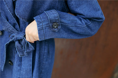 Chaqueta Cortavientos Casual para Mujer con Falda Denim Ajustada - Image 16