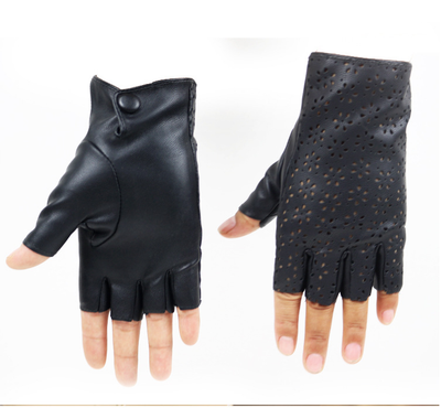 Guantes de Cuero Sintético con Dedos Abiertos para Rendimiento - Image 7
