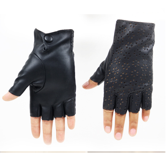 Guantes de Cuero Sintético con Dedos Abiertos para Rendimiento - Image 7