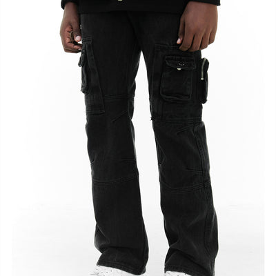 Pantalones de Trabajo Funcionales Multibolsillos Corte Recto Otoño - Image 7