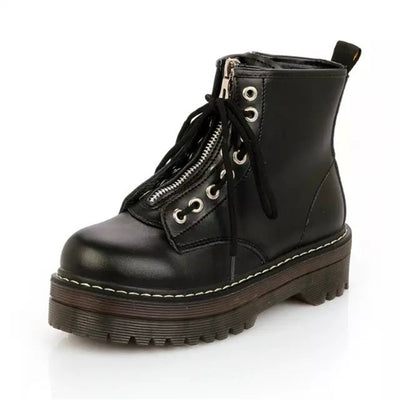 Botas Martin de Caña Media para Mujer con Cordones Frontales - Image 4