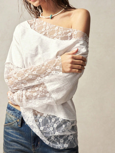 Blusa Elegante de Manga Larga con Escote Diagonal - Image 13