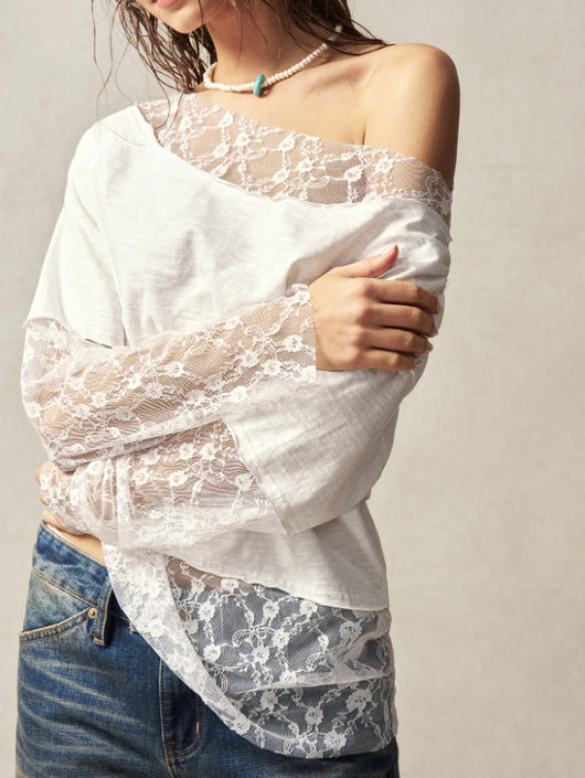 Blusa Elegante de Manga Larga con Escote Diagonal - Image 13
