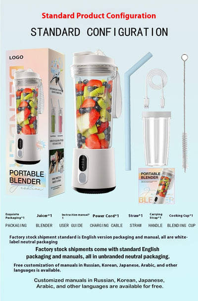 Licuadora Portátil Recargable Multifunción para el Hogar - Image 13