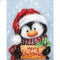 Pintura de Diamantes 5D Tema Pingüino Navideño - Bordado Completo con Cuentas Cuadradas o Redondas