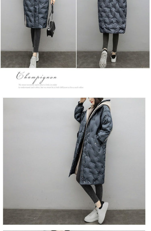 Abrigo Suelto Acolchado Estilo Coreano para Mujer - Image 9
