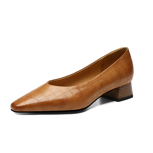 Zapatos de Punta Fina con Tacón Bajo y Plataforma Gruesa para Mujer - Image 5