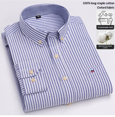 Camisa Cuadriculada Casual de Manga Larga para Hombre Talla Grande - Image 18